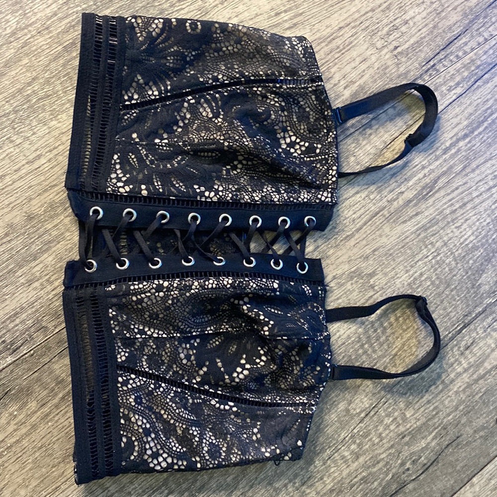 Black lace top VS